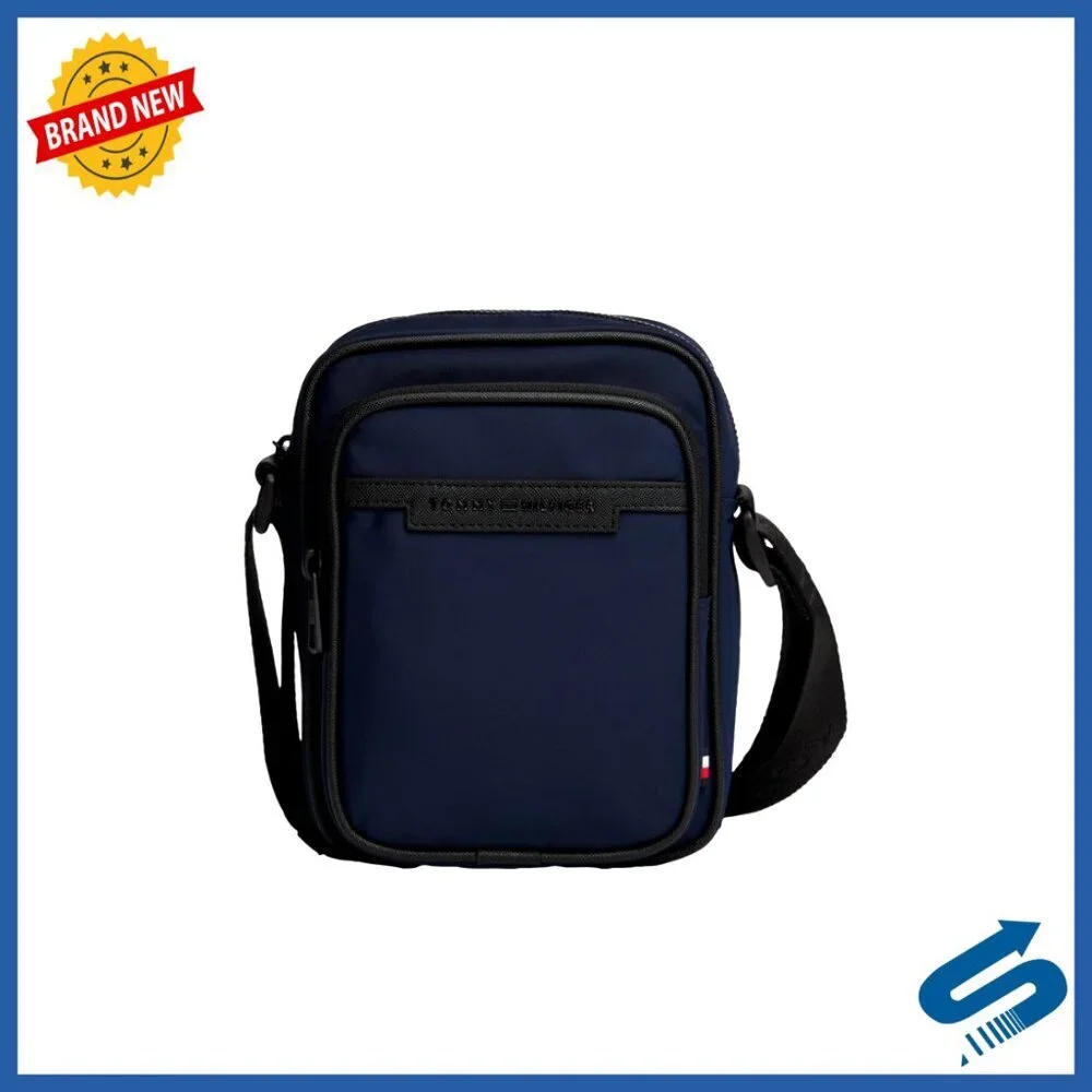 Lightweight Crossbody Bag with Zipper, Adjustable Strap, 3 Pockets